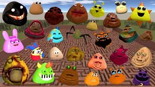 DESTROY ALL NEW 3D POU BOU'S REVENGE & ITALIAN BRAINROT FAMILY in BIG MAZE Garry's Mod