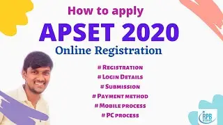 How to apply APSET l Apset online registration l How to apply apset 2020 in mobile l entire process