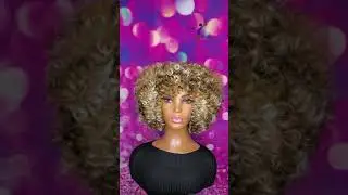 New Curly Ombre Blonde Crochet Wig #crochetbraids #crochetwig #curlyhair
