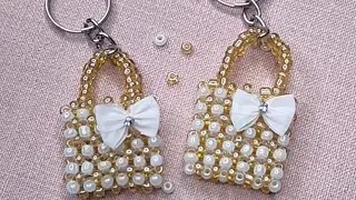 Mini Beaded Bag Keychain Tutorial Part 2