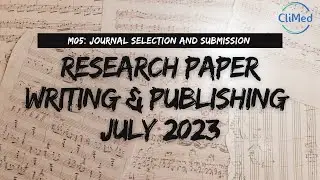 M05 Research Paper W&P | M22 PGCRPM 2023 | Journal Selection, Impact F, Quartile | Dr. Ajit Singh