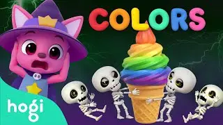 👻 Spooky! Learn Colors with Halloween Ice Cream Shop 🍦｜Halloween Colors 🎃｜Hogi Halloween