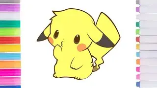 How to draw Kawaii Pikachu #pokemondrawing #art #drawwithsp #artdrawing #pokemon #pokeart #youtube