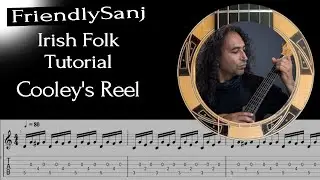 Cooley's Reel - Guitar Tutorial - Irish Trad - Tab - E minor