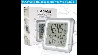 BEST RATED Square Bathroom Shower Clock [Silver Frame]