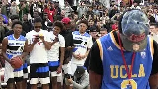 Jaylen Hands Jumps over Oprah Sideverson at the Ballislife All American Dunk Contest