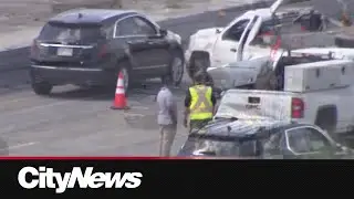 Four-vehicle crash snarls traffic on Calgary&rsquo;s Deerfoot Trail
