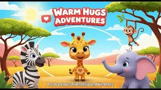 The Little Giraffe Looking for Hugs 🦒💛 | Bedtime Story Cartoon for Kids