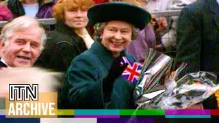 Eggs Thrown at Queen Elizabeth II in German City of Dresden (1992)