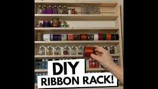 How to Build a Ribbon Storage Rack | Simple DIY Craft Room Organizer