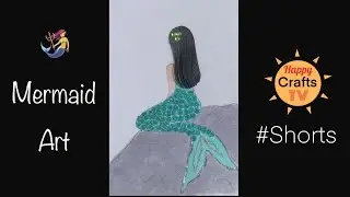 Mermaid Art | Paper Art DIY | Satisfying Art #shorts #youtubeshorts #viral