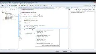 Java Program | Find average of all the elements in an array