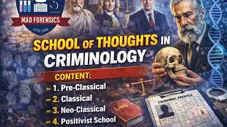 School of thoughts in criminology |Forensic science| B.Sc/M.Sc 