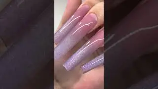 💜- #splashxo #lavendernails #jellynails #jellypolish #cateyenails #longnails #squarenailshape