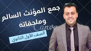 الصف الأول الثانوي / جمع المؤنث السالم و ملحقاته  / التيرم الثاني / #ثانوية_عامة