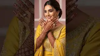 bridal mehndi design/yellow dress mehndi design #mehndi#hennatatto #henna #shorts#yt#allmehndiideas