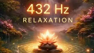 432 Hz Deep Relaxation 🌿 Healing Waterfall & Meditation Music
