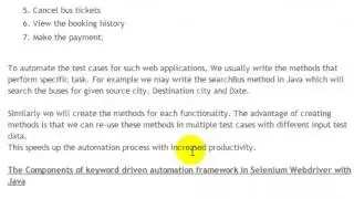 Keyword driven automation framework in Selenium