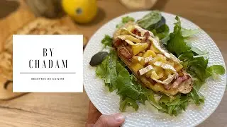 Tartines au Camembert, Pommes et Lardons