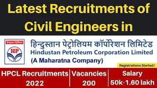 HPCL Recruitments 2022 for Civil Engineers | Government Jobs for Civil Engineers in 2022 | #jobs2022