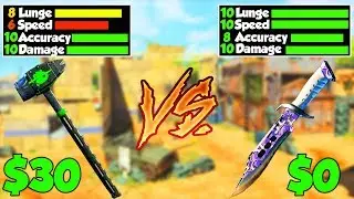 $0 vs $30 Melee Weapon - WHICH IS BETTER?