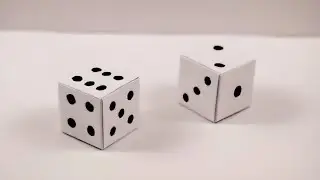 Making paper dice. Origami dice. how to make a paper dice