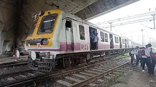 Mumbai Harbour Line EMU Train Speed on Track #mumbailocaltrains #indianrailways