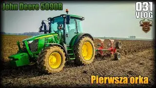 Moja pierwsza orka - Chrzest bojowy | John Deere 5090R & Agro-Masz PO3 | Vlog #31