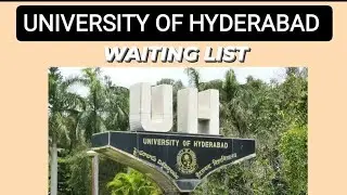 which date University of hyderabad release 🤔 waiting list #universityofhyderabad #hcu #cuet2024