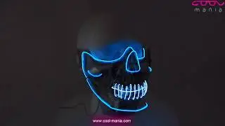 LED flashing rave mask on the face - Skull (www.cool-mania.com)