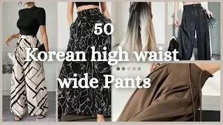 +50 Korean High waist Wide Pants