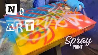 Easy Freestyle on Canvas by No Art / Modern Spray Paint / #Abstract, #Graffiti, #Art.