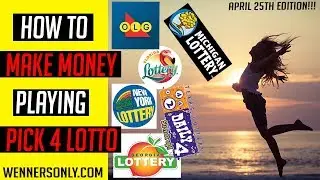 Lottery Strategy for Lotto PICK 4 April 25th 2019 ( $3600 WINS) | Lotto Strategies delivered daily