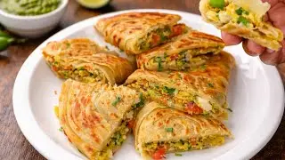 Crispy Egg Lacha Paratha recipe l Healthy Breakfast Egg Lacha Paratha recipe by village Tasty food 
