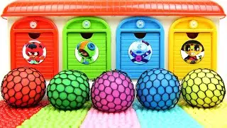 Oddly Satisfying Garage | DIY Making 6 Funny Squishing Clay Balls Transformation Doors Garage ASMR
