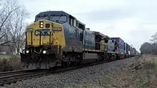 HD: CSX 9047 leads CSX Q154-25 in Woodland, GA