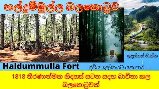 Sri Lanka Fort | Haldummulla| හල්දුම්මුල්ල බලකොටුව|1818 තීරණාත්මක නිදහස් සටන සදහ බාවිතා කල බලකොටුවක්