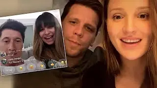 Marina i Wojtek Szczęsny – live czat z Lewandowskimi. Było wesoło