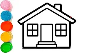 Cute Little Beautiful ￼House 🏡 Drawing, Painting & Coloring For Kids and Toddlers_ Kids Art
