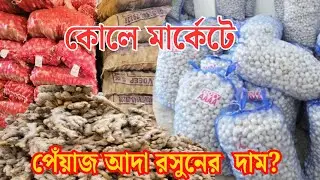 শিয়ালদহ কোলে মার্কেটে পেঁয়াজ আদা রসুনের দাম | Onion Ginger and Garlic Wholesale Market in Kolkata