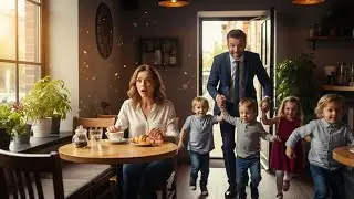 Single Mom at a Café—Then a Billionaire Walked In with Four Kids