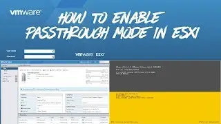 ESXi - How to Enable Passthrough mode (VMDirectPath) in 