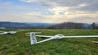 GP15 Baudis full speed glider vs ASW17 FW-Models  DG, Alpina Hangflug Action 2024