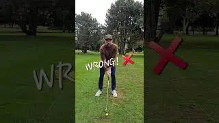Stop flipping! Get hands ahead & clear hips for impact. Right way shown #GolfTips #Shorts #GolfSwing