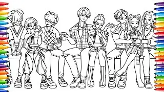 KPop Demon Hunters 😍 New Coloring pages #demonhunter , #coloringpages , #colorlove