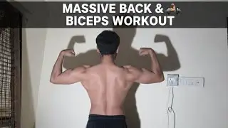 Back and Biceps workout at home #gym #homeworkout #training #back #biceps #hardwork #aestheic #like 