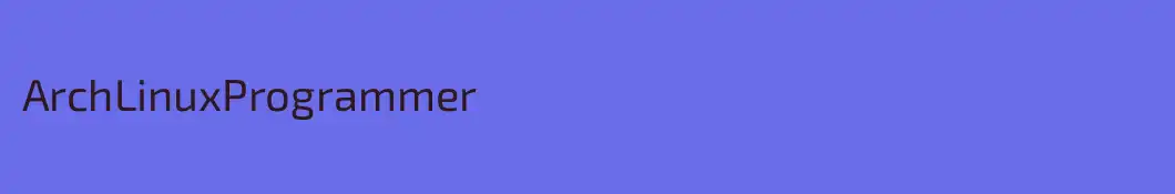 ArchLinuxProgrammer