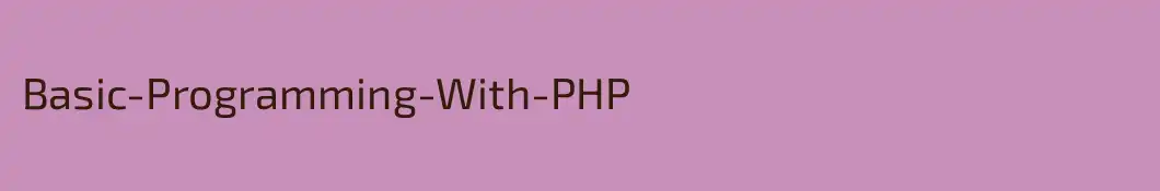 Basic-Programming-With-PHP