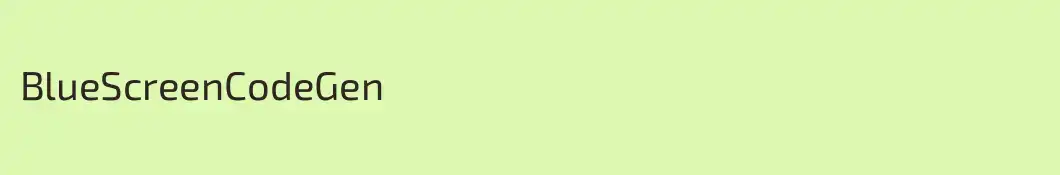 BlueScreenCodeGen