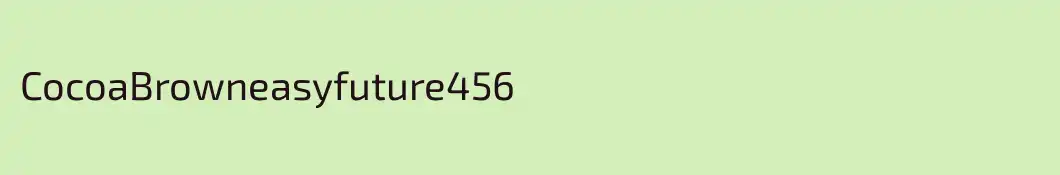 CocoaBrowneasyfuture456